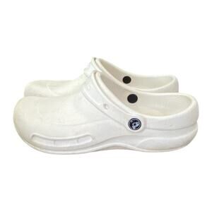 Crocs Bistro Work Clogs White Slip Resistant Chef Nursing Shoes Womens 8 Mens 6